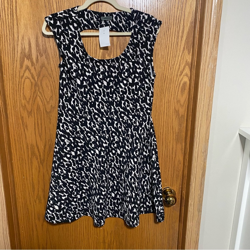 Animal print, cut out dress